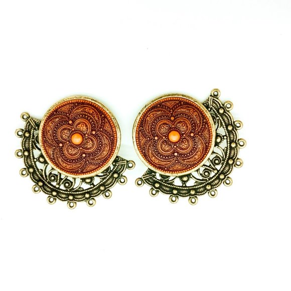 Lady Remington Vtg Necklace and Earring Set 26” Boho Wooden Beaded Jewelry - Picture 2 of 9